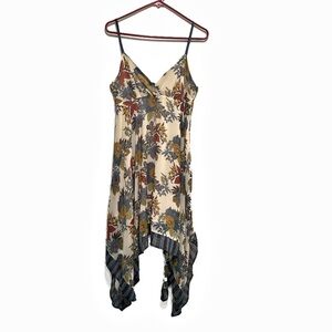 American Rag Cream Blue Asymmetrical Spaghetti Strap Sundress